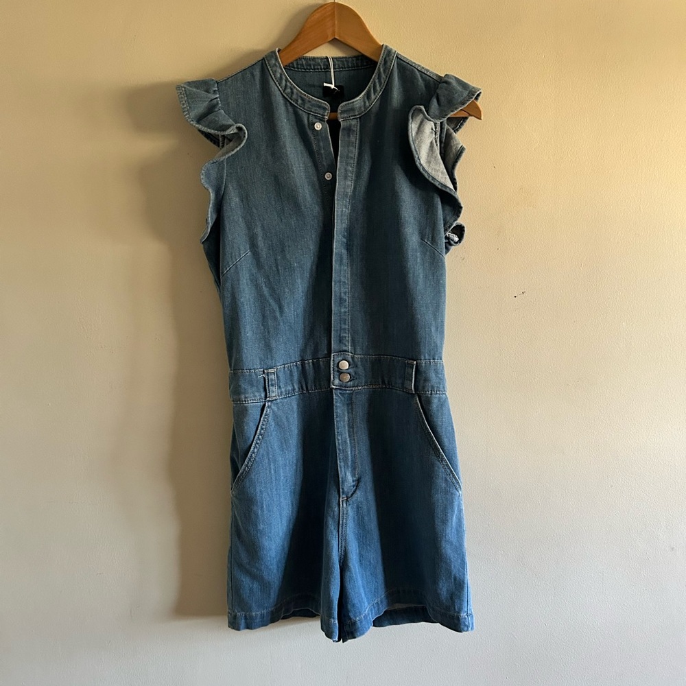 NWT Joe’s Anthropologie The Emilia Purpose Denim Romper Size Medium - Picture 9 of 16